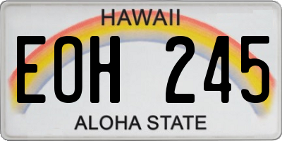 HI license plate EOH245