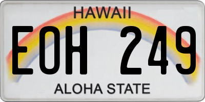 HI license plate EOH249