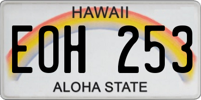 HI license plate EOH253