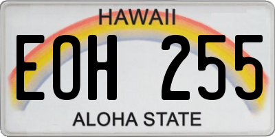 HI license plate EOH255
