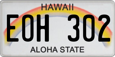 HI license plate EOH302