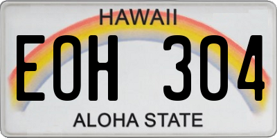 HI license plate EOH304