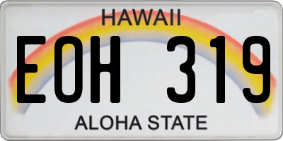 HI license plate EOH319