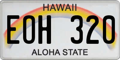 HI license plate EOH320