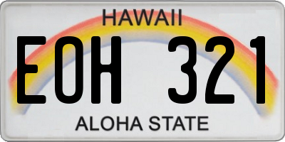 HI license plate EOH321