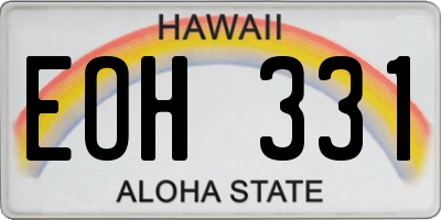 HI license plate EOH331