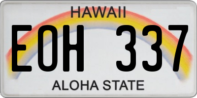 HI license plate EOH337