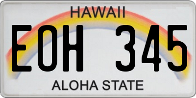 HI license plate EOH345