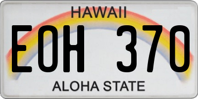 HI license plate EOH370