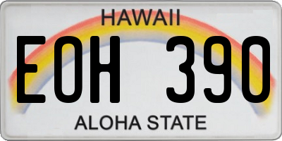 HI license plate EOH390