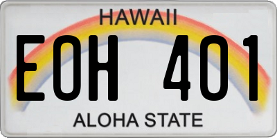 HI license plate EOH401