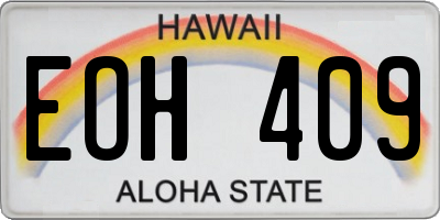 HI license plate EOH409