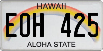 HI license plate EOH425