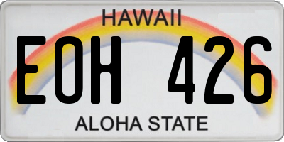 HI license plate EOH426