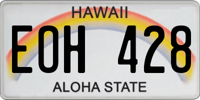 HI license plate EOH428
