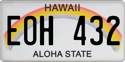 HI license plate EOH432