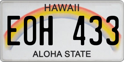 HI license plate EOH433