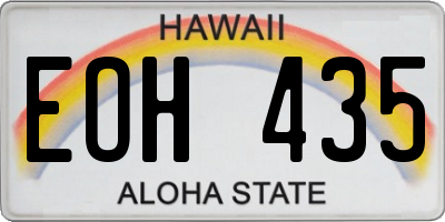 HI license plate EOH435