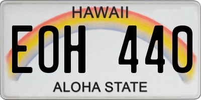 HI license plate EOH440