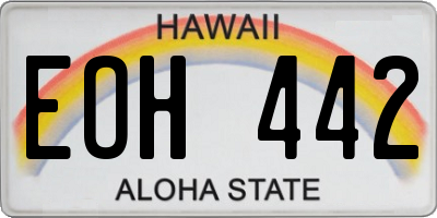 HI license plate EOH442