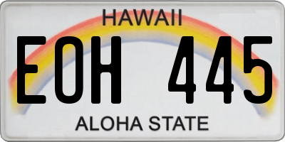 HI license plate EOH445