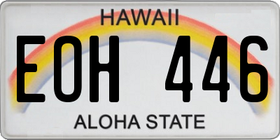 HI license plate EOH446