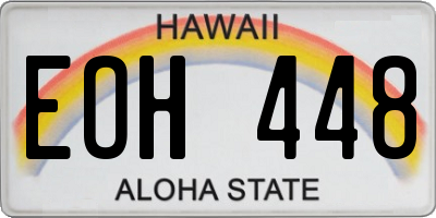 HI license plate EOH448