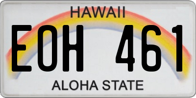 HI license plate EOH461