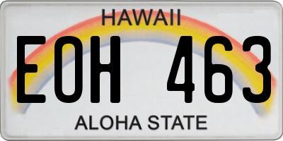 HI license plate EOH463