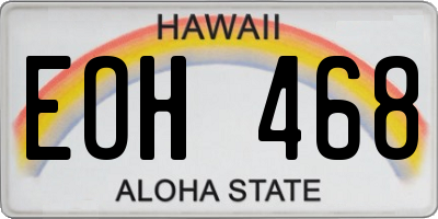 HI license plate EOH468