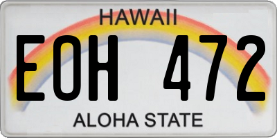 HI license plate EOH472