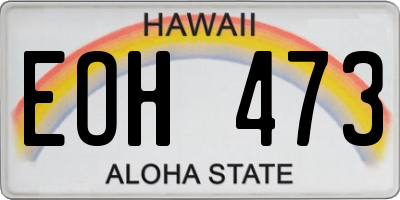HI license plate EOH473