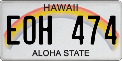 HI license plate EOH474