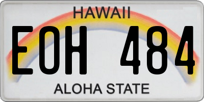HI license plate EOH484