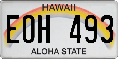 HI license plate EOH493
