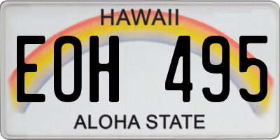 HI license plate EOH495