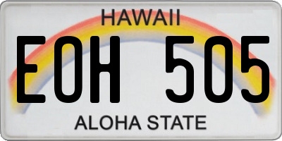 HI license plate EOH505