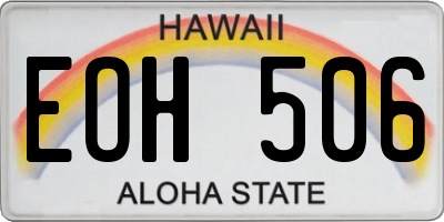 HI license plate EOH506