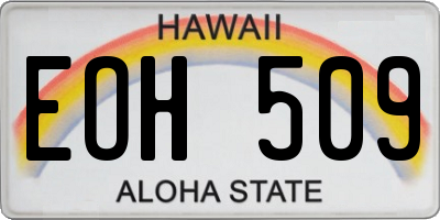 HI license plate EOH509