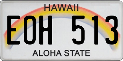 HI license plate EOH513
