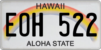 HI license plate EOH522