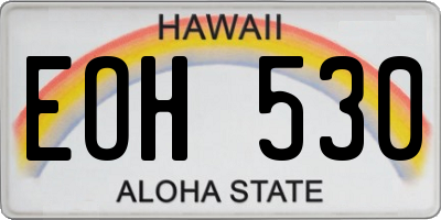 HI license plate EOH530