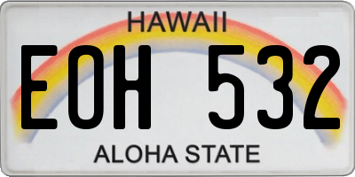 HI license plate EOH532