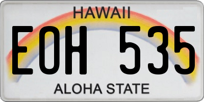 HI license plate EOH535