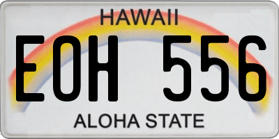 HI license plate EOH556