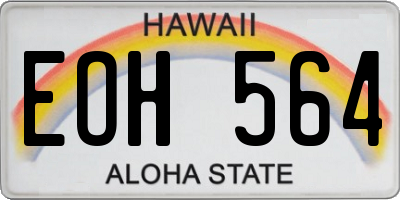 HI license plate EOH564