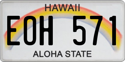 HI license plate EOH571