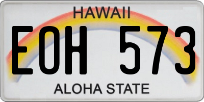 HI license plate EOH573