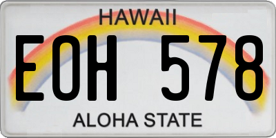 HI license plate EOH578