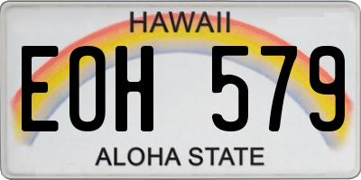 HI license plate EOH579